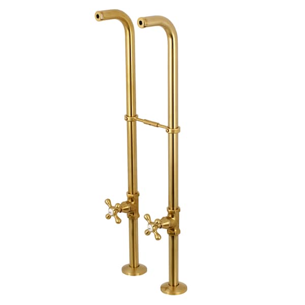 Freestanding Supply Line Package, Brushed Brass